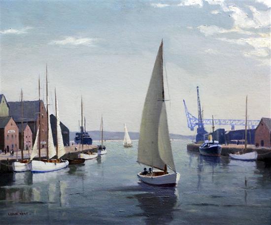 Leslie Kent (1890-1980) Poole Quay, 20 x 24in.